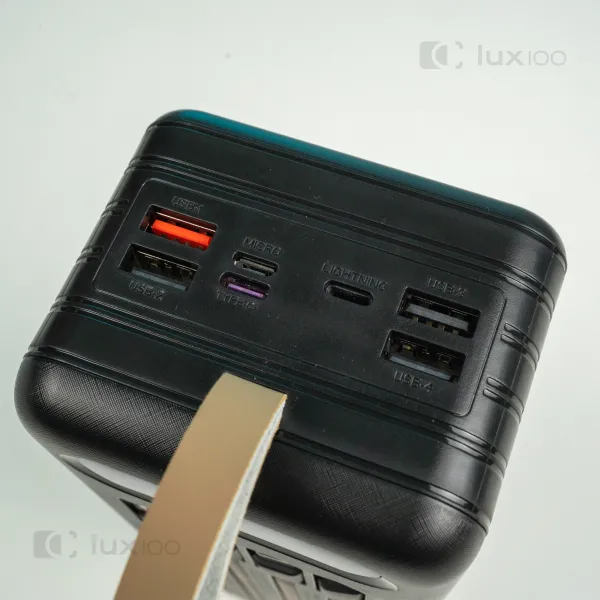 Повербанк 60000 mAh 22,5W з вбудованими кабелями + 2 USB-проводи для Wi-Fi роутера 9V/12V в подарунок