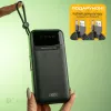 Повербанк XO 20000 mAh 10W з вбудованими кабелями + 2 USB-проводи для Wi-Fi роутера 9V/12V в подарунок