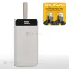 Повербанк PowerWay 30000 mAh (Білий) з швидкою зарядкою 22,5W + 2 USB-дроти для Wi-Fi роутера 12V в подарунок