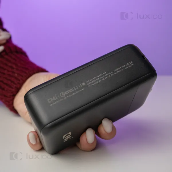 Повербанк KP 30000 mAh 22.5W с быстрой зарядкой + 2 USB-дроти для Wi-Fi роутера 12V у подарунок