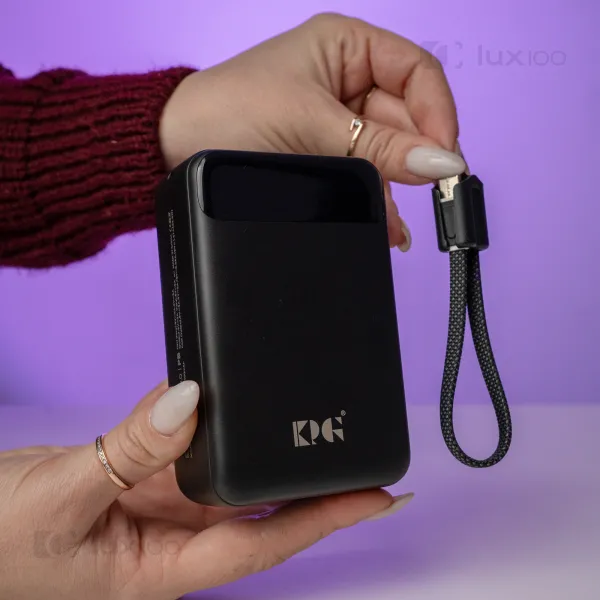 Повербанк KP 30000 mAh 22.5W зі швидкою зарядкою + світлодіодна USB LED-лампа 10х15 см у подарунок