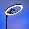 Кільцева LED лампа діаметром 45см з сумкою для зберігання на штативі на 2.1м Кільцева LED лампа діаметром 45см з сумкою для зберігання на штативі на 2.1м