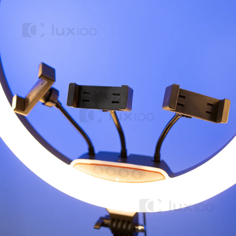 Кільцева LED лампа діаметром 45см з сумкою для зберігання на штативі на 2.1м Кільцева LED лампа діаметром 45см з сумкою для зберігання на штативі на 2.1м