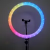 Кільцева лампа 36 см 3D RGB з кольоровими та білими режимами та зі штативом на 2,1 м Кільцева лампа 36 см 3D RGB з кольоровими та білими режимами та зі штативом на 2,1 м