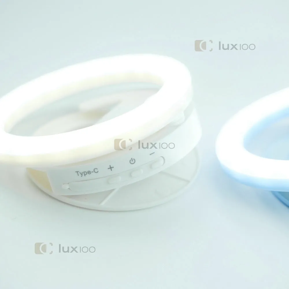 Селфі спалах 10 см LED на акумуляторі з 5 рівнями освітлення та кріпленням на телефон Селфі спалах 10 см LED на акумуляторі з 5 рівнями освітлення та кріпленням на телефон