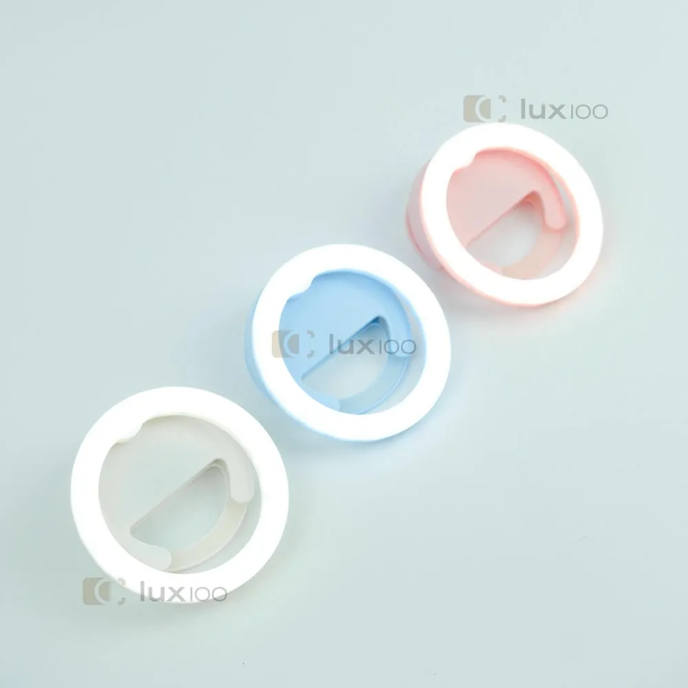 Селфі спалах 10 см LED на акумуляторі з 5 рівнями освітлення та кріпленням на телефон Селфі спалах 10 см LED на акумуляторі з 5 рівнями освітлення та кріпленням на телефон