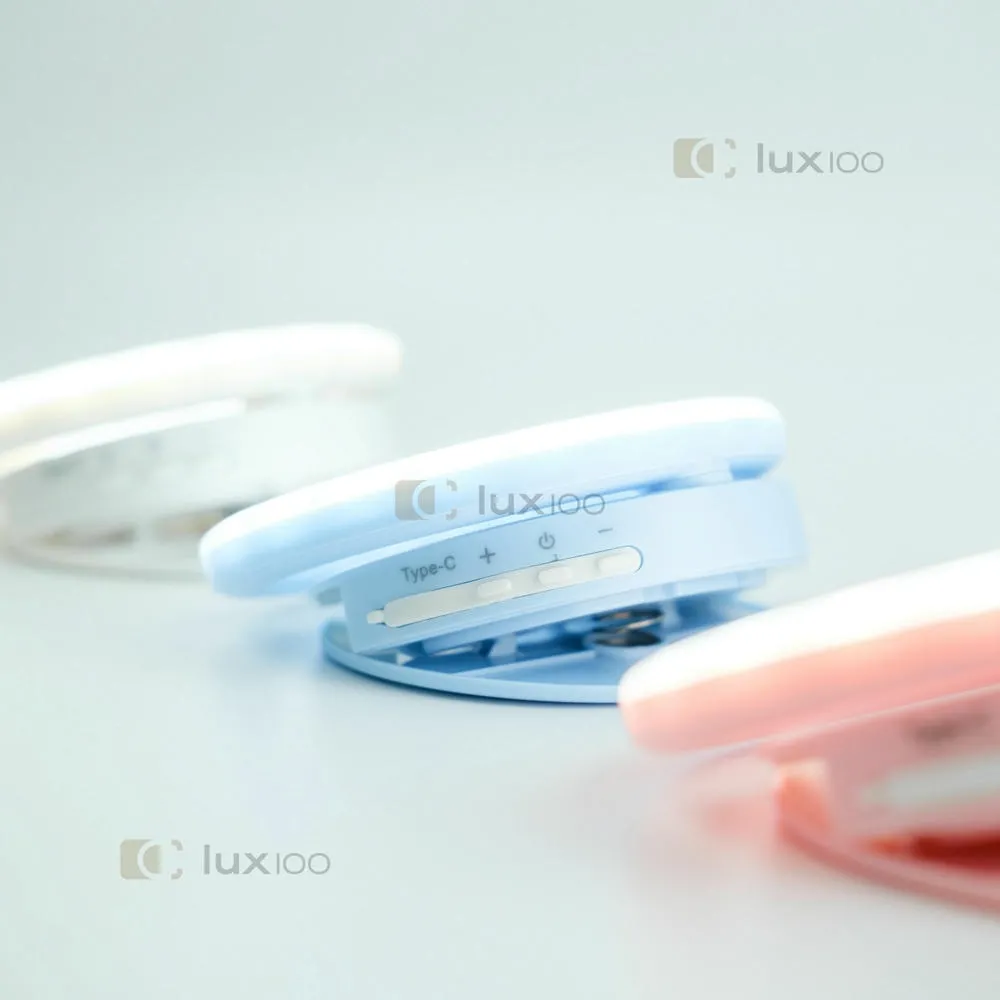 Селфі спалах 10 см LED на акумуляторі з 5 рівнями освітлення та кріпленням на телефон Селфі спалах 10 см LED на акумуляторі з 5 рівнями освітлення та кріпленням на телефон