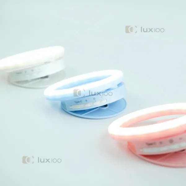 Селфі спалах 10 см LED на акумуляторі з 5 рівнями освітлення та кріпленням на телефон Селфі спалах 10 см LED на акумуляторі з 5 рівнями освітлення та кріпленням на телефон