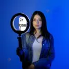 Кільцева світлодіодна LED лампа 20 см на тринозі з живленням від павербанку та мережі 220 В Кільцева світлодіодна LED лампа 20 см на тринозі з живленням від павербанку та мережі 220 В