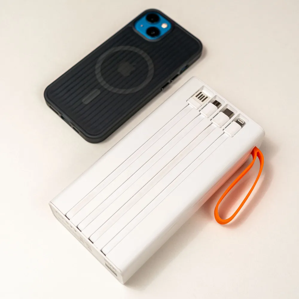 Повербанк Power Way 30000 mAh 22,5W з вбудованими кабелями + 2 USB-дроти для вай фай роутера 9V/12V в подарунок Повербанк Power Way 30000 mAh 22,5W з вбудованими кабелями + 2 USB-дроти для вай фай роутера 9V/12V в подарунок
