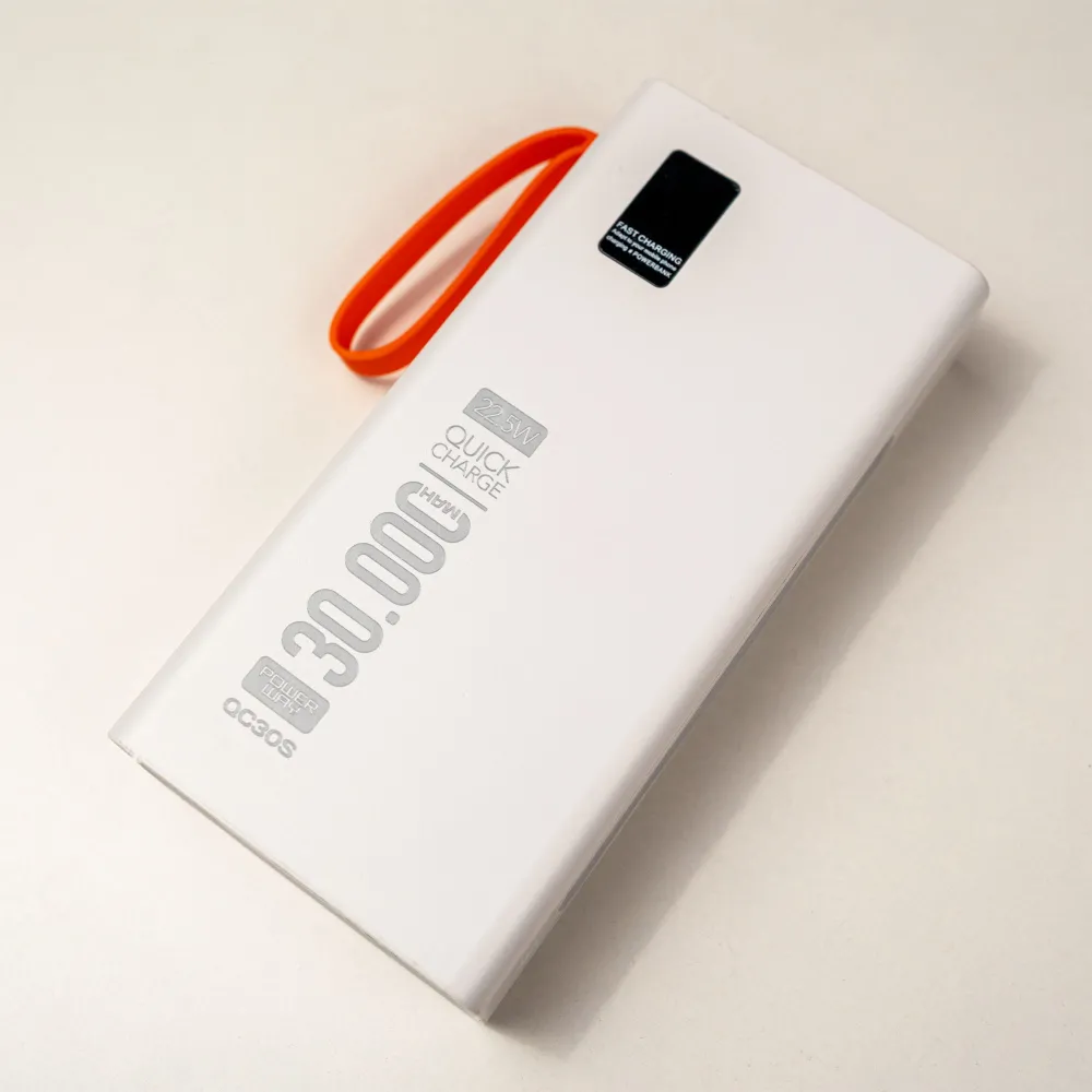 Повербанк Power Way 30000 mAh 22,5W з вбудованими кабелями + світлодіодна USB LED-лампа 10х15 см у подарунок Повербанк Power Way 30000 mAh 22,5W з вбудованими кабелями + світлодіодна USB LED-лампа 10х15 см у подарунок