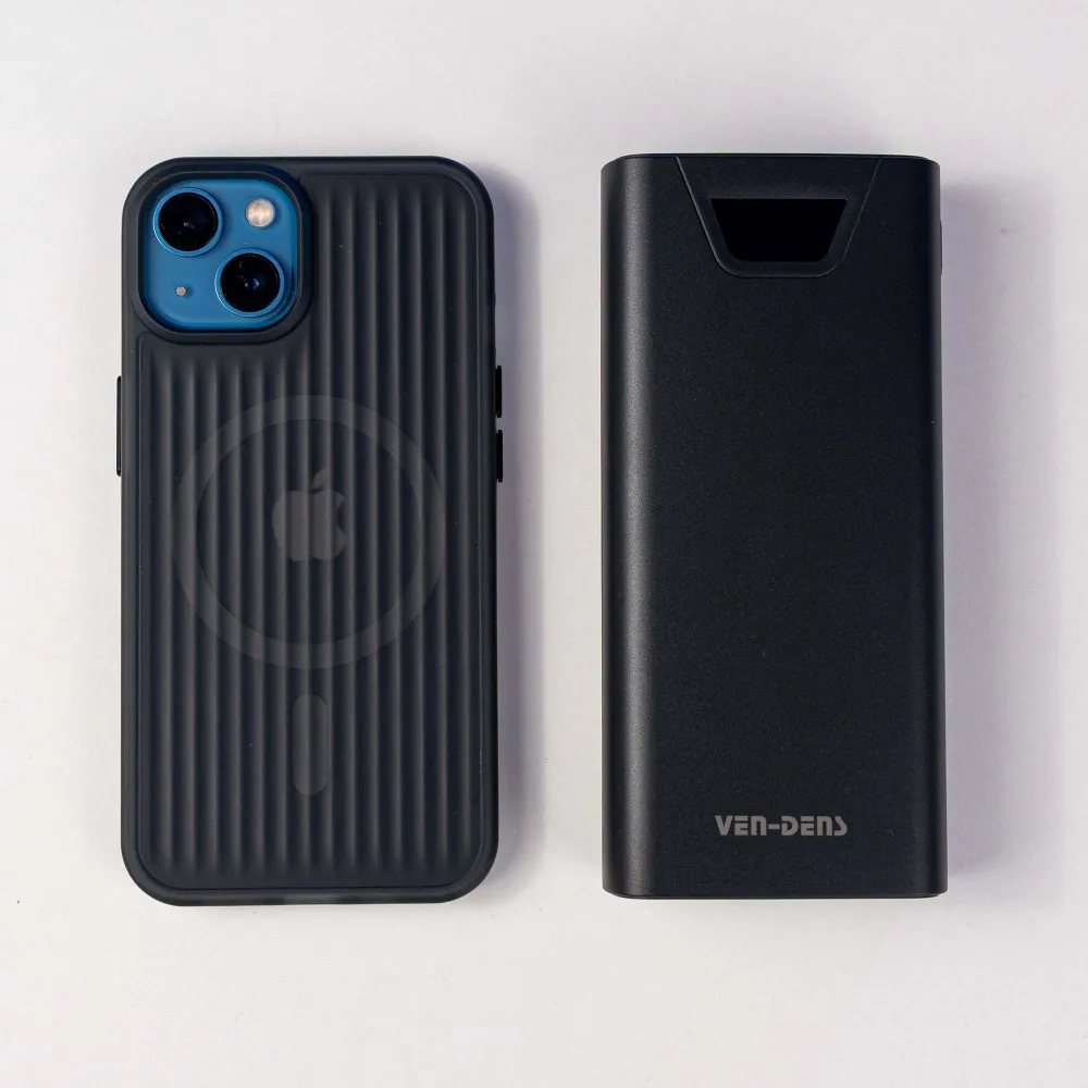 Повербанк VEN-DENS 20000mAh 22,5W зі швидкою зарядкою (Чорний) + світлодіодна USB LED-лампа 10х15 см у подарунок Повербанк VEN-DENS 20000mAh 22,5W зі швидкою зарядкою (Чорний) + світлодіодна USB LED-лампа 10х15 см у подарунок