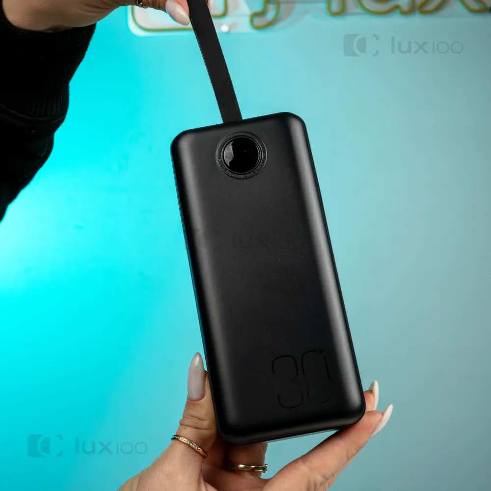 Повербанк XO 30000 mAh 22,5W з швидкою зарядкою + світлодіодна USB LED-лампа 10х15 см у подарунок Повербанк XO 30000 mAh 22,5W з швидкою зарядкою + світлодіодна USB LED-лампа 10х15 см у подарунок