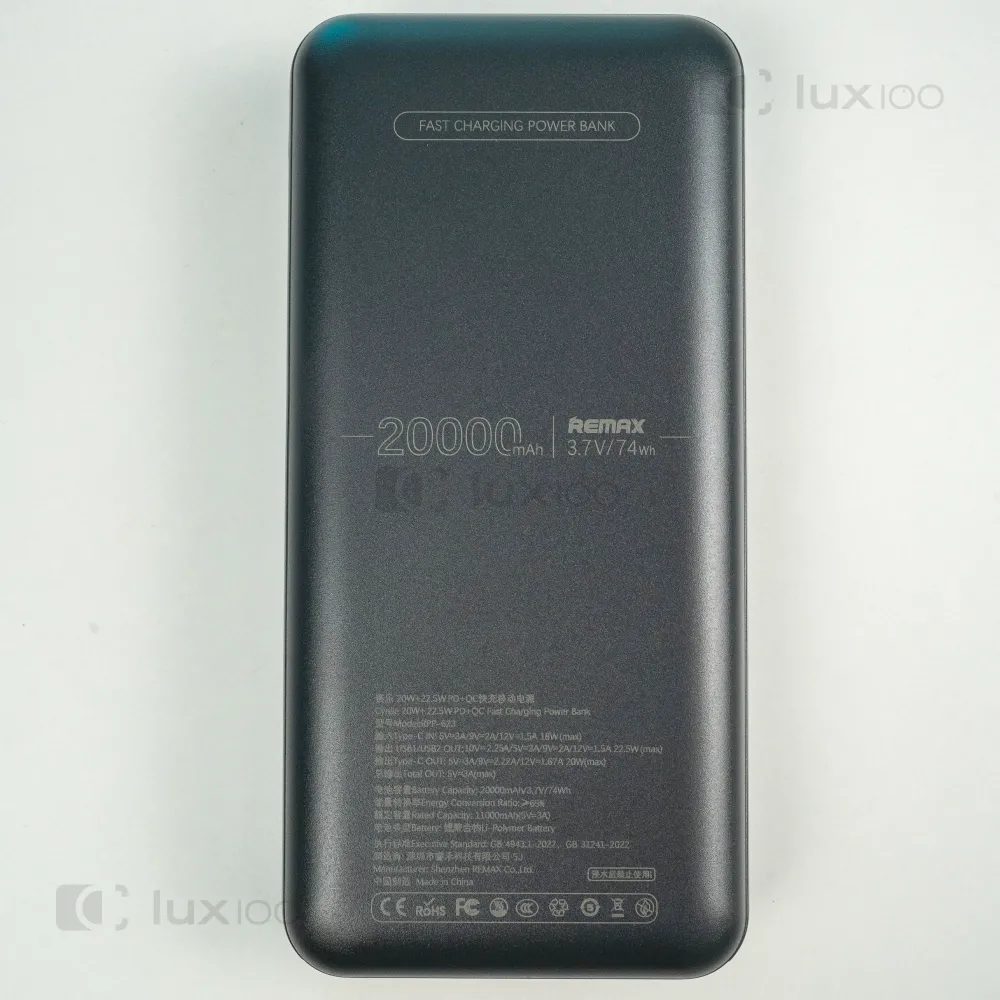 Повербанк Remax 20000 mAh 20W + 22,5W з швидкою зарядкою + світлодіодна USB LED-лампа 10х15 см USB у подарунок Повербанк Remax 20000 mAh 20W + 22,5W з швидкою зарядкою + світлодіодна USB LED-лампа 10х15 см USB у подарунок