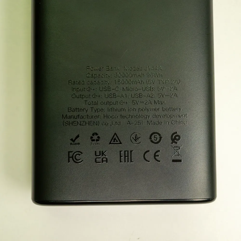 Повербанк HOCO 30000 mAh для телефону Type-C/Micro-USB + світлодіодна LED-лампа 10х15 см USB у подарунок Повербанк HOCO 30000 mAh для телефону Type-C/Micro-USB + світлодіодна LED-лампа 10х15 см USB у подарунок