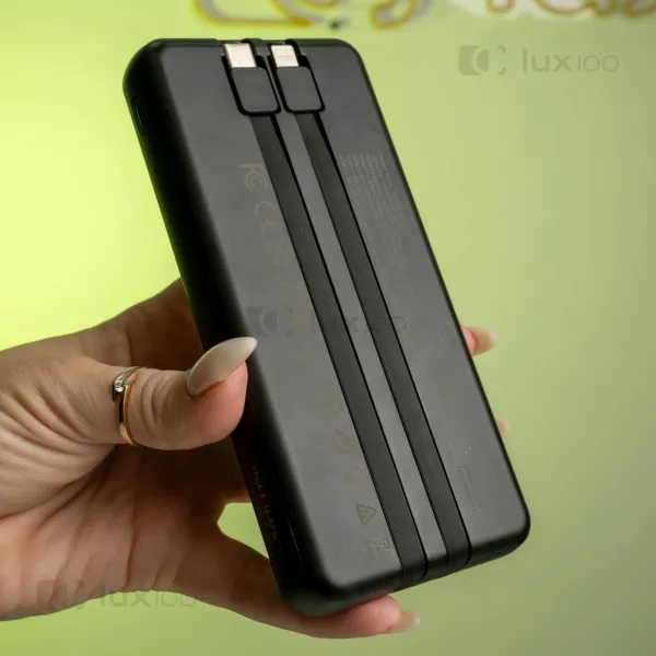 Повербанк Borofone 10000 mAh з вбудованими кабелями + світлодіодна LED-лампа 10х15 см USB у подарунок Повербанк Borofone 10000 mAh з вбудованими кабелями + світлодіодна LED-лампа 10х15 см USB у подарунок