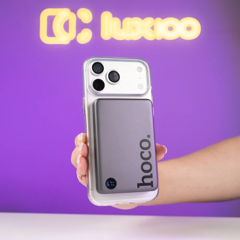 Магнітний повербанк HOCO MagSafe 10000 mAh з бездротовою зарядкою та LED-дисплеєм Магнітний повербанк HOCO MagSafe 10000 mAh з бездротовою зарядкою та LED-дисплеєм