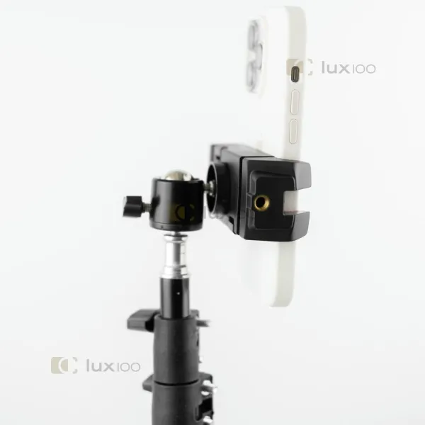 Держатель-зажим LUX100 с самым широким растяжением для телефона и планшета на штатив монопод Держатель-зажим LUX100 с самым широким растяжением для телефона и планшета на штатив монопод