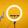 Кольцевая лампа 45 см со штативом 2,1 м + сумка-чехол — освещение для TikTok, селфи и визажистов Кольцевая лампа 45 см со штативом 2,1 м + сумка-чехол — освещение для TikTok, селфи и визажистов