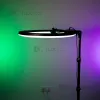 Мощная светодиодная кольцевая лампа 56 см RGB 70 Вт со штативом 2.1 м Мощная светодиодная кольцевая лампа 56 см RGB 70 Вт со штативом 2.1 м