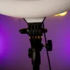 Профессиональная кольцевая лампа 45 см RGB со штативом на 2,1 м с удобными димерами на корпусе Профессиональная кольцевая лампа 45 см RGB со штативом на 2,1 м с удобными димерами на корпусе