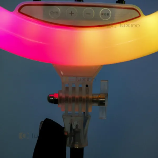 Двусторонняя кольцевая лампа 3D RGB 45 см со штативом на 2,1 м Двусторонняя кольцевая лампа 3D RGB 45 см со штативом на 2,1 м
