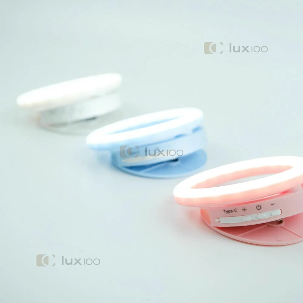 Селфи вспышка 10 см LED на аккумуляторе с 5 уровнями освещения и креплением на телефон Селфи вспышка 10 см LED на аккумуляторе с 5 уровнями освещения и креплением на телефон