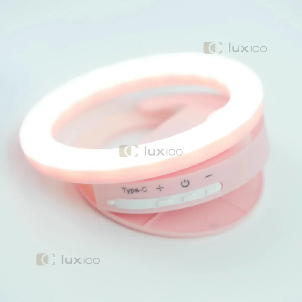 Селфи вспышка 10 см LED на аккумуляторе с 5 уровнями освещения и креплением на телефон Селфи вспышка 10 см LED на аккумуляторе с 5 уровнями освещения и креплением на телефон