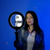Кольцевая светодиодная LED лампа 20 см на треноге с питанием от павербанка и сети 220 В Кольцевая светодиодная LED лампа 20 см на треноге с питанием от павербанка и сети 220 В