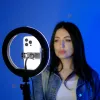 Кольцевая светодиодная LED лампа 20 см на треноге с питанием от павербанка и сети 220 В Кольцевая светодиодная LED лампа 20 см на треноге с питанием от павербанка и сети 220 В