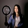Кольцевая светодиодная LED лампа 20 см на треноге с питанием от павербанка и сети 220 В Кольцевая светодиодная LED лампа 20 см на треноге с питанием от павербанка и сети 220 В