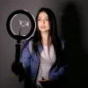 Кольцевая светодиодная LED лампа 20 см на треноге с питанием от павербанка и сети 220 В Кольцевая светодиодная LED лампа 20 см на треноге с питанием от павербанка и сети 220 В