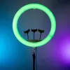 Двусторонняя мощная кольцевая 3D лампа 56 см RGB 70 Вт со штативом 2.1 м Двусторонняя мощная кольцевая 3D лампа 56 см RGB 70 Вт со штативом 2.1 м