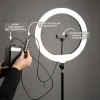 Кольцевая светодиодная LED RGB лампа диаметром 36 см со штативом на 2.1 м Кольцевая светодиодная LED RGB лампа диаметром 36 см со штативом на 2.1 м