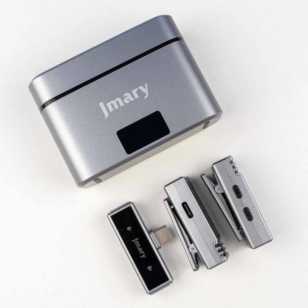 Двойной микрофон петличка Jmary Type-C для телефона с зарядным кейсом Двойной микрофон петличка Jmary Type-C для телефона с зарядным кейсом
