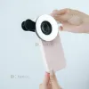 Профессиональная макролинза для телефона с подсветкой в черном цвете Профессиональная макролинза для телефона с подсветкой в черном цвете
