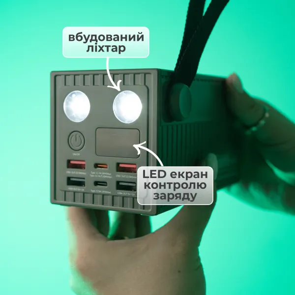 Повербанк 60000 mAh Remax Pro с двойным фонариком и быстрой зарядкой + видеосвет 10х15 см USB в подарок Повербанк 60000 mAh Remax Pro с двойным фонариком и быстрой зарядкой + видеосвет 10х15 см USB в подарок