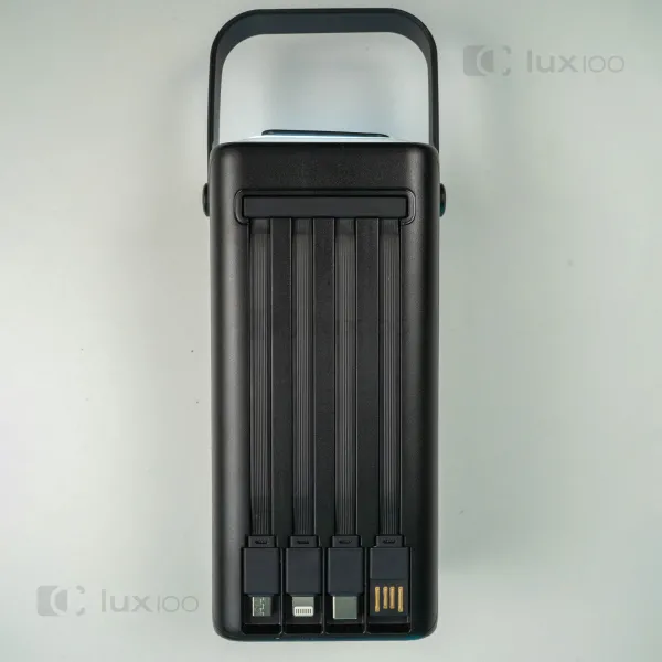 Повербанк XO 50000 mAh 22,5W PD20 с выдвижным LED-фонарем + 2 USB-провода для вай-фай роутера 9V/12V в подарок Повербанк XO 50000 mAh 22,5W PD20 с выдвижным LED-фонарем + 2 USB-провода для вай-фай роутера 9V/12V в подарок