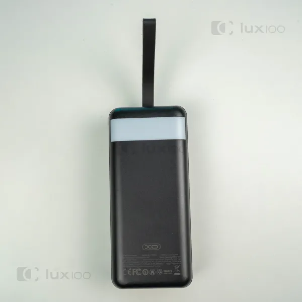 Повербанк XO 30000 mAh 22,5W с быстрой зарядкой и подсветкой + 2 USB-провода для вай-фай роутера 9V/12V в подарок Повербанк XO 30000 mAh 22,5W с быстрой зарядкой и подсветкой + 2 USB-провода для вай-фай роутера 9V/12V в подарок