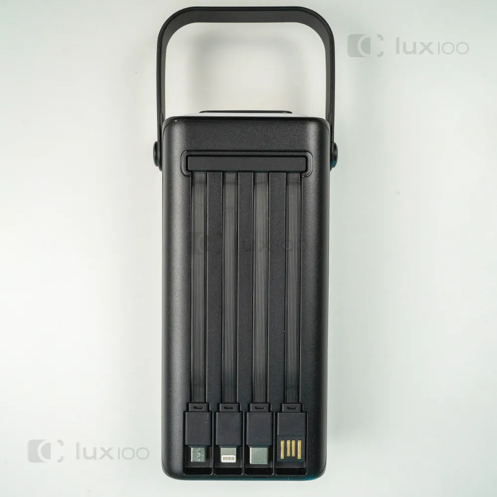 Повербанк XO 30000mAh 22,5W с выдвижным LED-фонарем + 2 USB-провода для Wi-Fi роутера 9V/12V в подарок Повербанк XO 30000mAh 22,5W с выдвижным LED-фонарем + 2 USB-провода для Wi-Fi роутера 9V/12V в подарок
