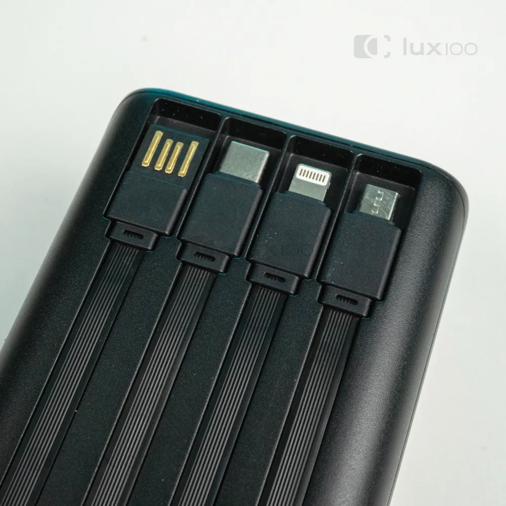 Повербанк XO 30000mAh 22,5W с выдвижным LED-фонарем + 2 USB-провода для Wi-Fi роутера 9V/12V в подарок Повербанк XO 30000mAh 22,5W с выдвижным LED-фонарем + 2 USB-провода для Wi-Fi роутера 9V/12V в подарок