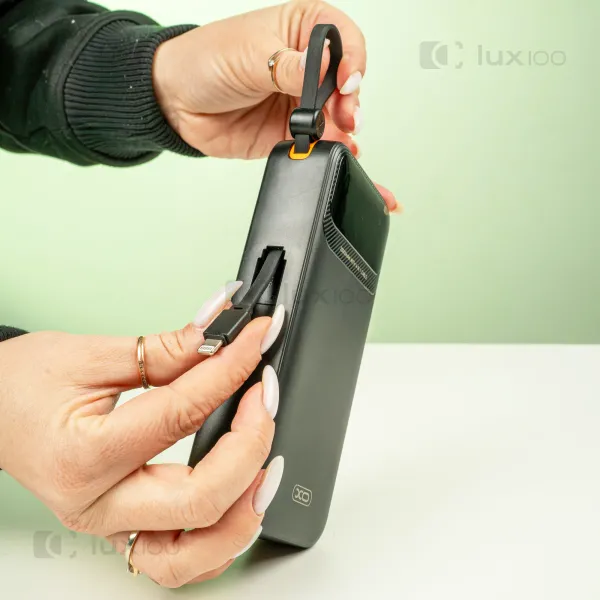 Повербанк XO 20000 mAh 10W со встроенными кабелями + 2 USB-провода для Wi-Fi роутера 9V/12V в подарок Повербанк XO 20000 mAh 10W со встроенными кабелями + 2 USB-провода для Wi-Fi роутера 9V/12V в подарок