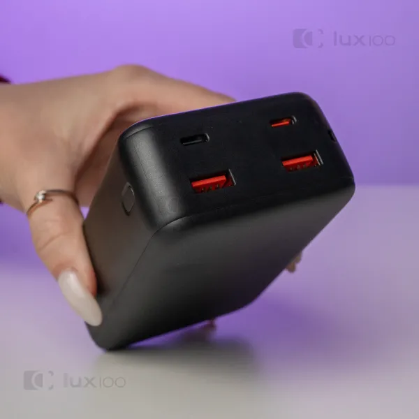 Повербанк KP 30000 mAh 22.5W с быстрой зарядкой + светодиодная USB LED-лампа 10х15 см в подарок Повербанк KP 30000 mAh 22.5W с быстрой зарядкой + светодиодная USB LED-лампа 10х15 см в подарок