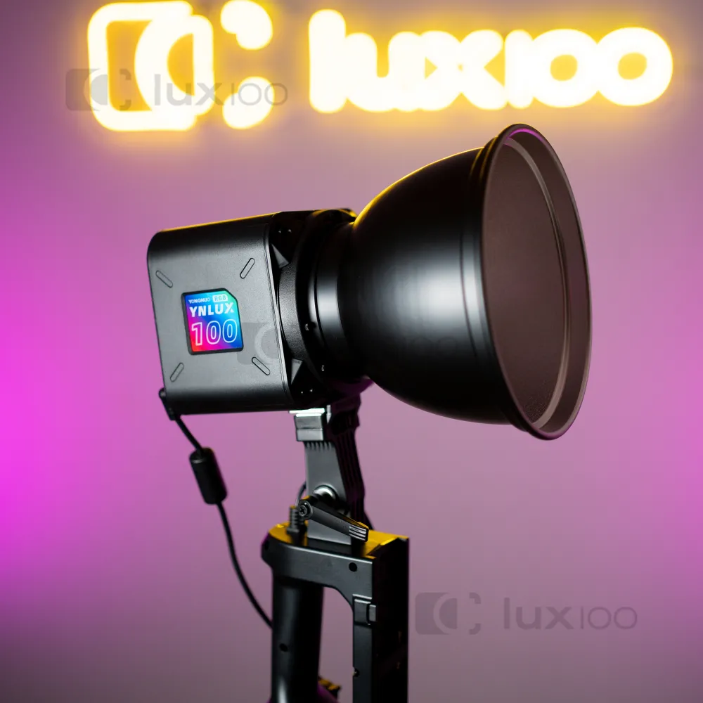 Постоянный свет YongNuo светодиодный прожектор LED YNLUX100 120W RGB color 2000-10000K + усиленный штатив Постоянный свет YongNuo светодиодный прожектор LED YNLUX100 120W RGB color 2000-10000K + усиленный штатив