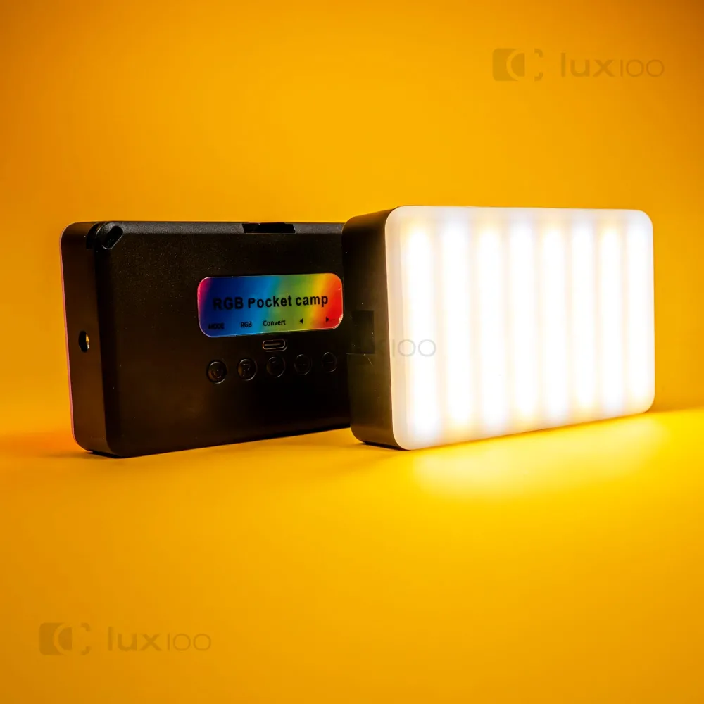 Портативный комплект из двух RGB освещений с креплением на телефон и камеру. 2 LED видеосвета для фото и видео Портативный комплект из двух RGB освещений с креплением на телефон и камеру. 2 LED видеосвета для фото и видео