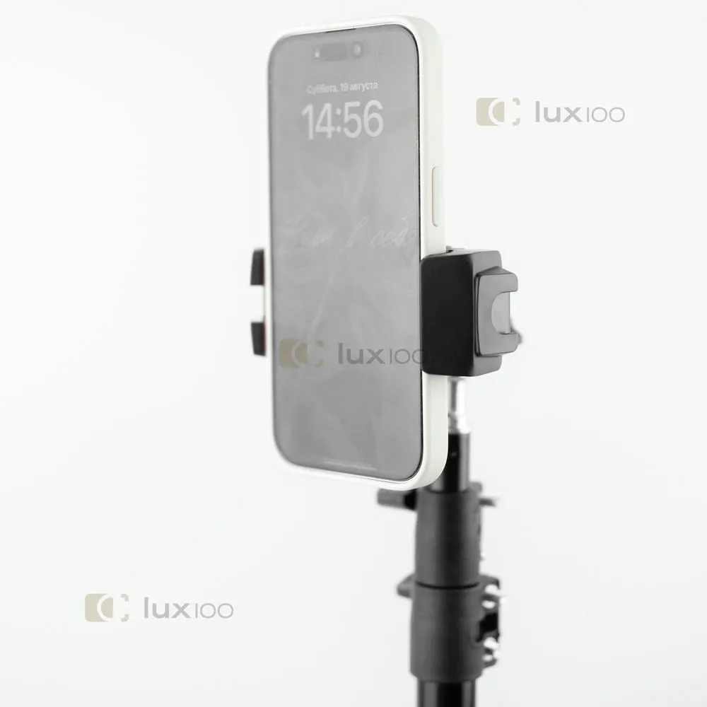 Тримач-затискач LUX100 із найширшим розтягуванням для телефона і планшета на штатив монопод Тримач-затискач LUX100 із найширшим розтягуванням для телефона і планшета на штатив монопод