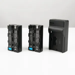 Акумулятори 2400 mAh з зарядним пристроєм для відеосвітла, кільцевих ламп Акумулятори 2400 mAh з зарядним пристроєм для відеосвітла, кільцевих ламп