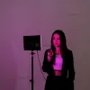 Студійне кольорове відеосвітло RGB LUX100 VL-4 23х16 см зі штативом 2.1 м Студійне кольорове відеосвітло RGB LUX100 VL-4 23х16 см зі штативом 2.1 м